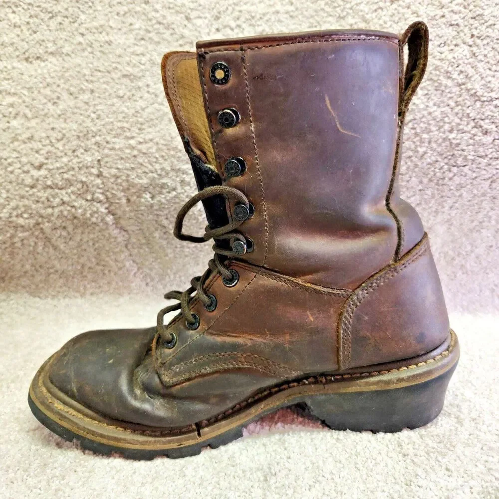Rocky Boots Men’s 9M Brown Waterproof Logger ASTM Electrical Hazard Work Boot